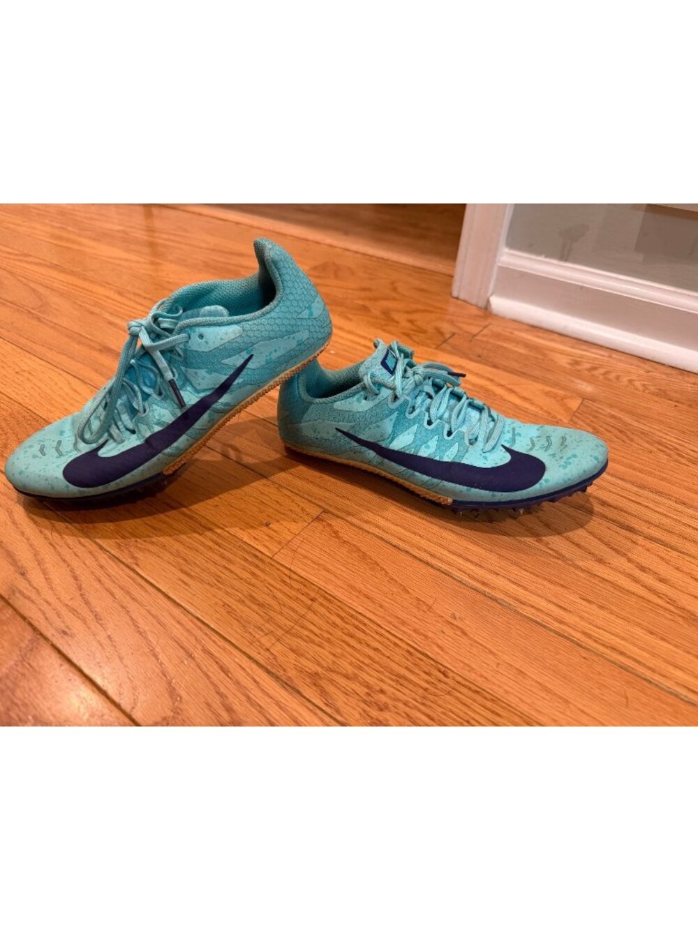Nike Women's Zoom Rival S 9 Track Spikes Teal Blue Size 8 / EUR 39